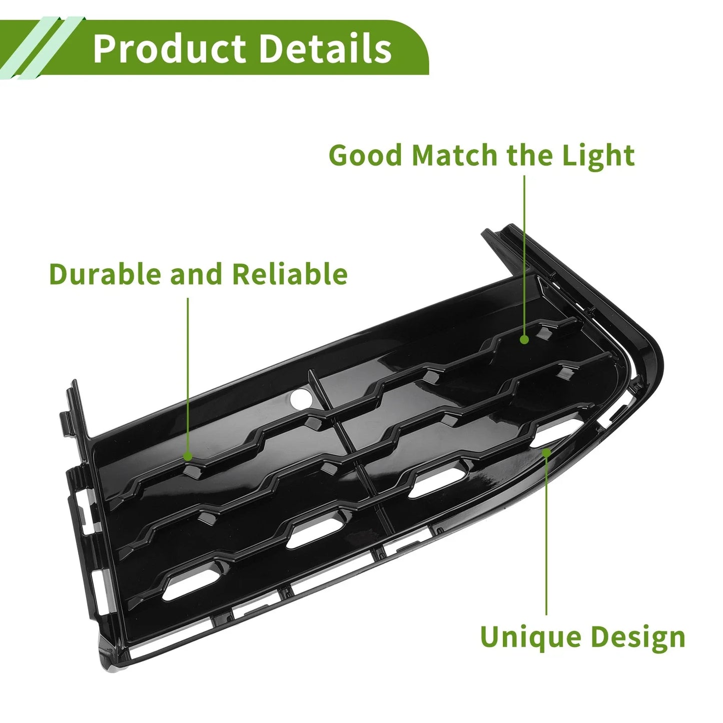 1 Pc Front Right Fog Light Grill for BMW 7 Series (2015-2020) Black