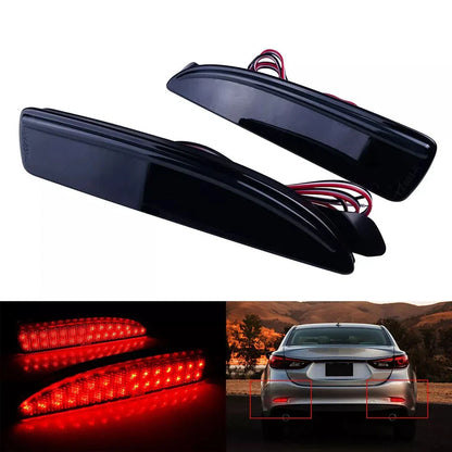 Smoked Black LED Rear Bumper Reflector Lights for Mazda