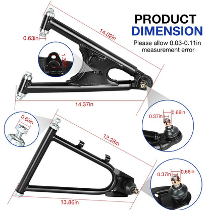 Front Upper & Lower Control Arm for Yamaha Banshee 350 YFZ350 (1987–2006)