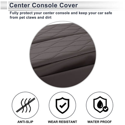 Center Console Cover with Bag for BMW 5 Series G30 (2019-2023) Brown