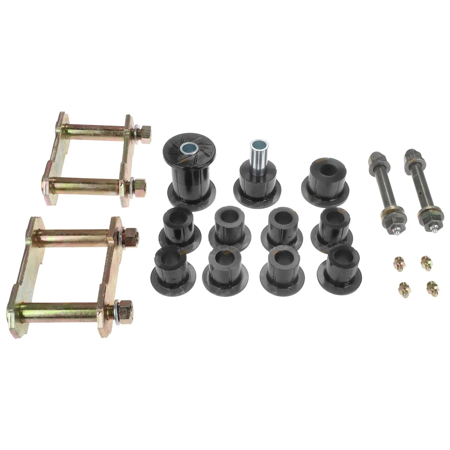 Greasable Shackle Pin + Bush Kit for Isuzu D-Max 4x4 Leaf Spring Polyurethane