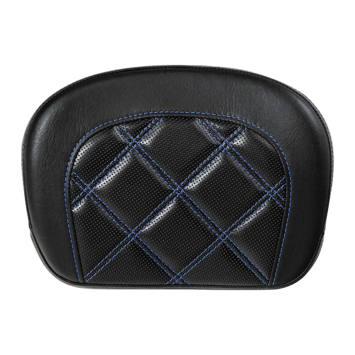 Blue Stitching Passenger Sissy Bar Backrest Pad for Harley Street Road Glide