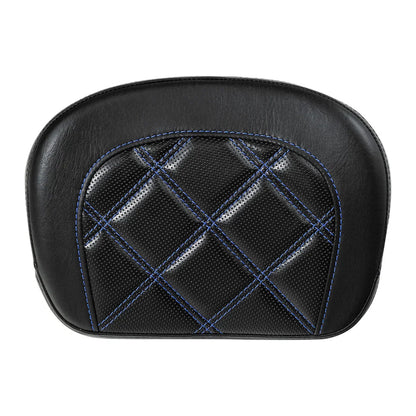 Blue Stitching Passenger Sissy Bar Backrest Pad for Harley Street Road Glide