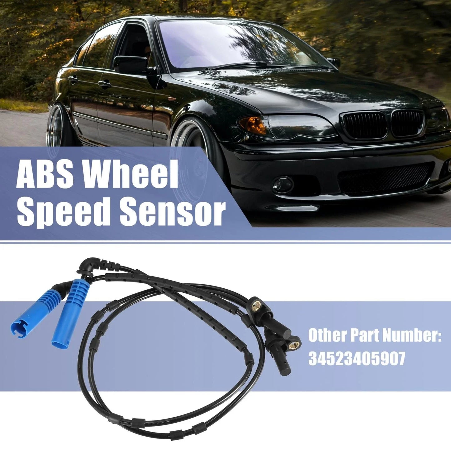 Rear Left & Right ABS Wheel Speed Sensor for BMW X3 (2004-2010)