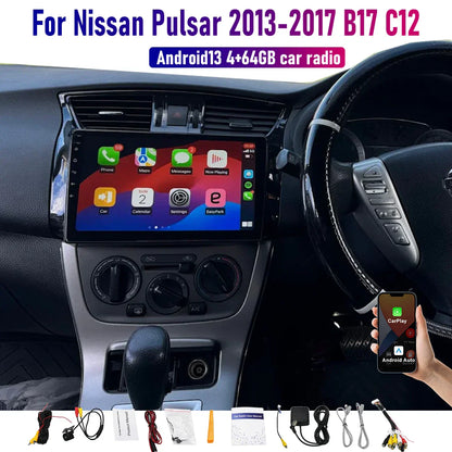 10" Wireless CarPlay Android Auto Head Unit for Nissan Pulsar (2013-2017)