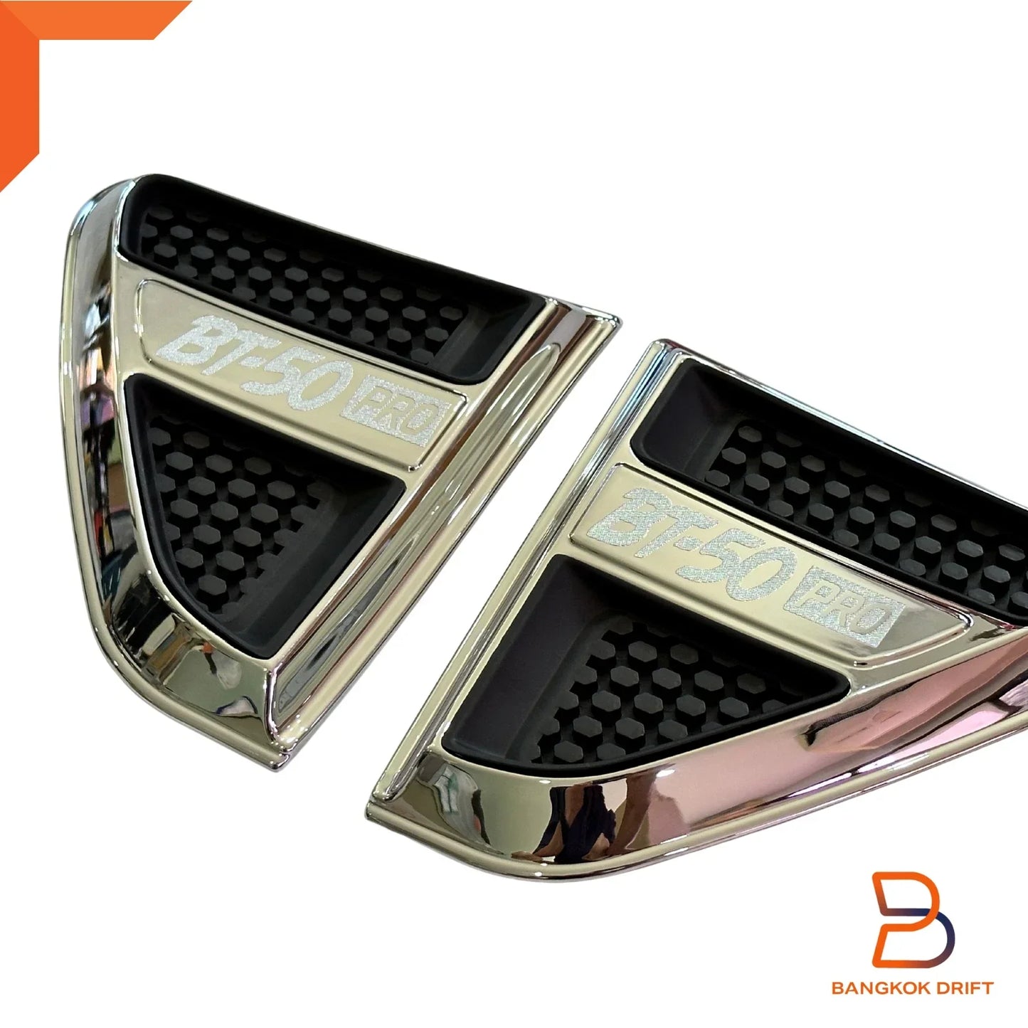 Chrome Side Vent Marker Light Cover for Mazda BT-50 Pickup Ute (12-19)