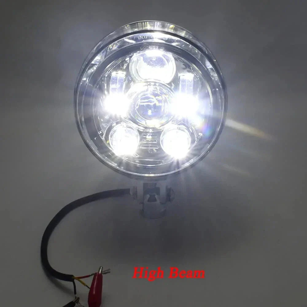 5.75" Chrome LED Bullet Headlight Lamp for Harley Touring