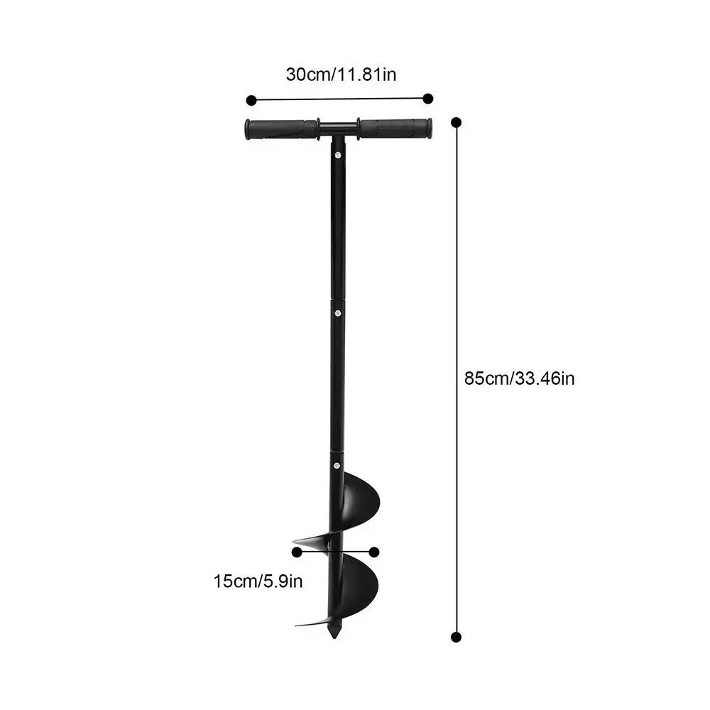 5.9"x33" Large Hand Auger Drill for Fence Post Soil Digger