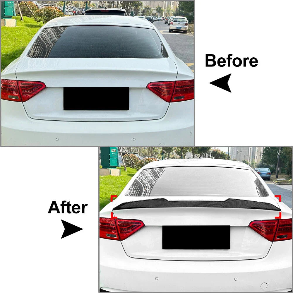 Glossy Black Rear Trunk Spoiler for Audi A5 S5 8T Sportback (2007-2016)
