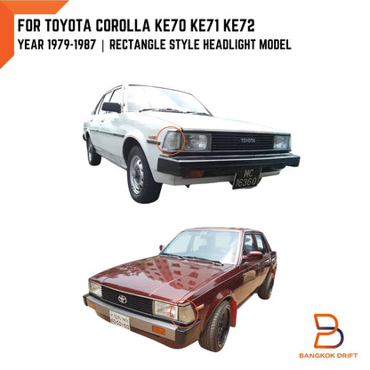Clear Corner Turn Signal Lens Pair for Toyota Corolla (1979-1987)