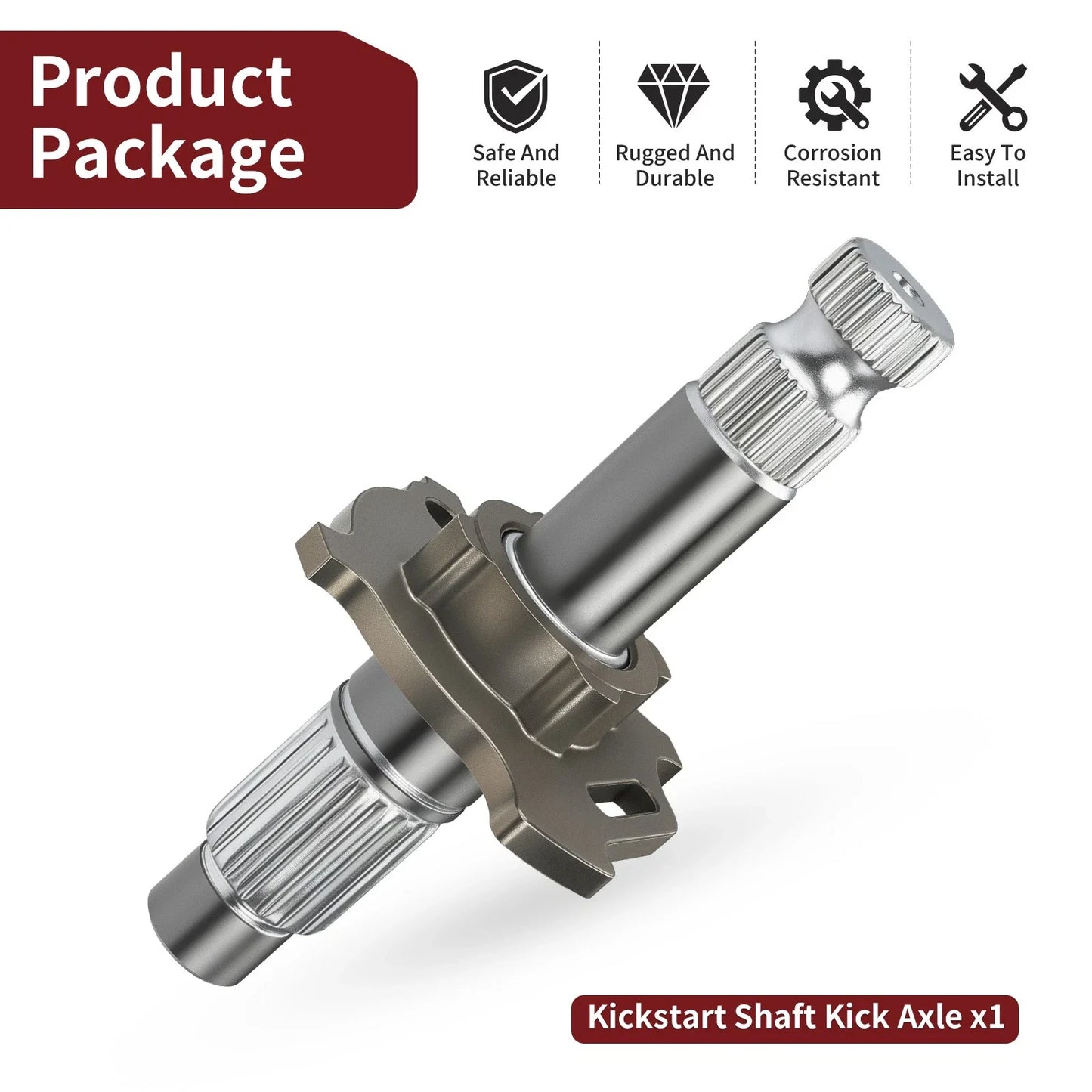 Kickstart Shaft Kick Axle for Yamaha XT250/XT350/TT350 (1984–2000)