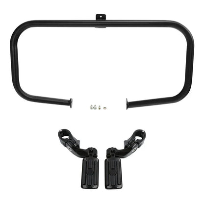 Engine Guard Crash Bar Footpegs for Harley Touring Road King (1997-2008)