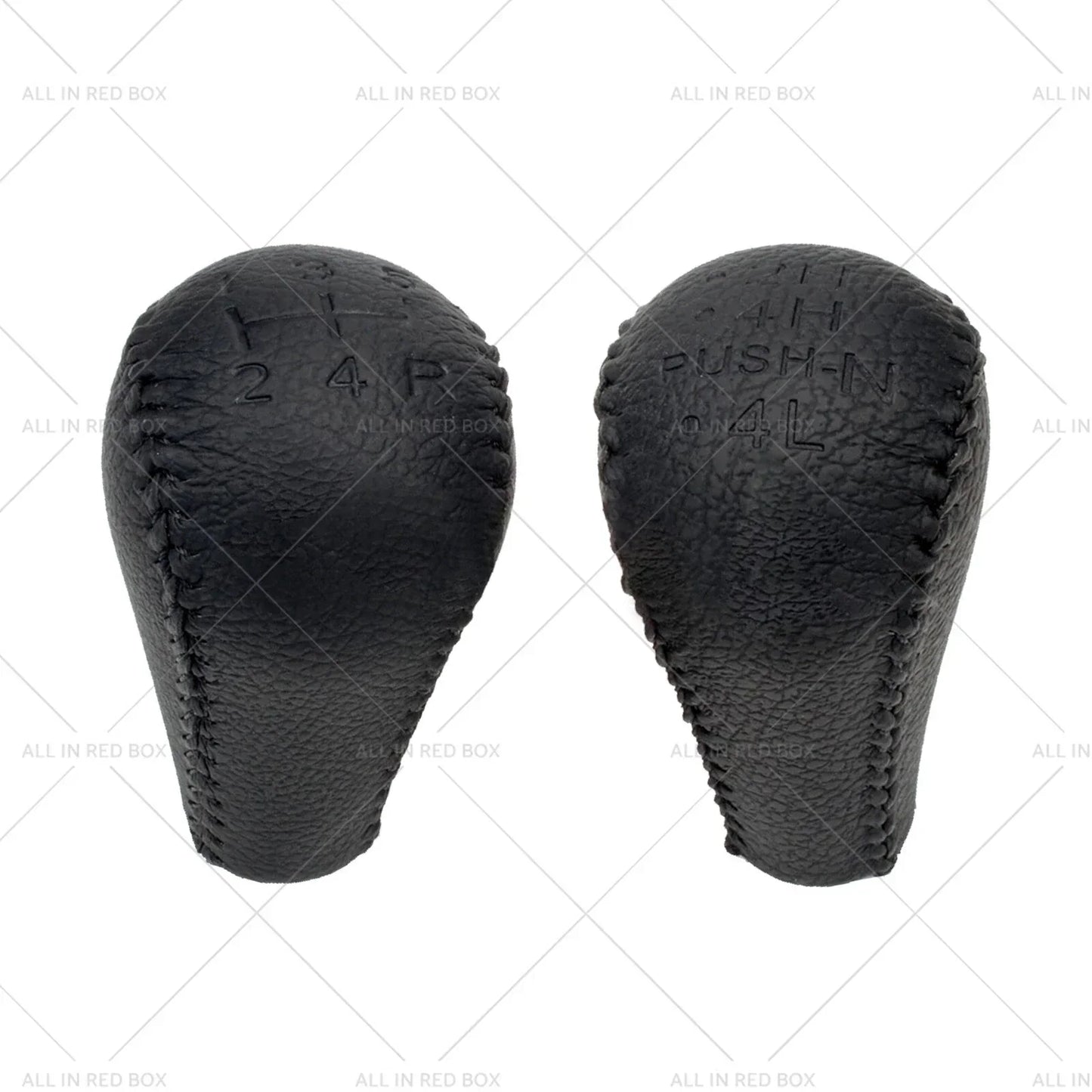 Black Leather Transfer Case & Gear Shift Knobs for Nissan Patrol (1997-2016)
