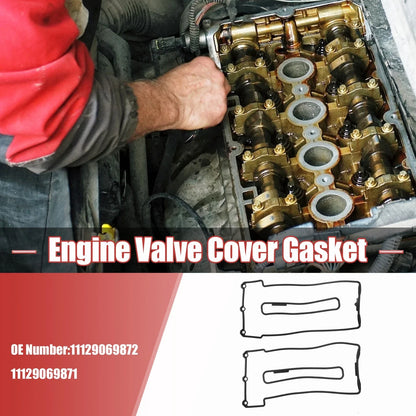 Set Engine Valve Cover Gasket for BMW 540i Base