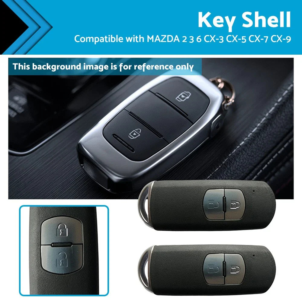 Button Smart Remote Key Shell Set for Mazda 3 5 6 MX-5 CX-5 CX-9 (2004-2023)