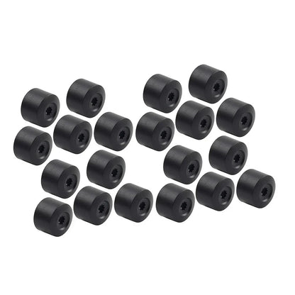 17mm Black Wheel Lug Nut Bolt Cover Caps 20Pcs for Volkswagen Golf, Passat, Beetle