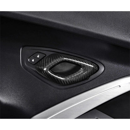 Carbon Fiber Door Handle Panel Cover Trim for Chevrolet Camaro (2016-2023)