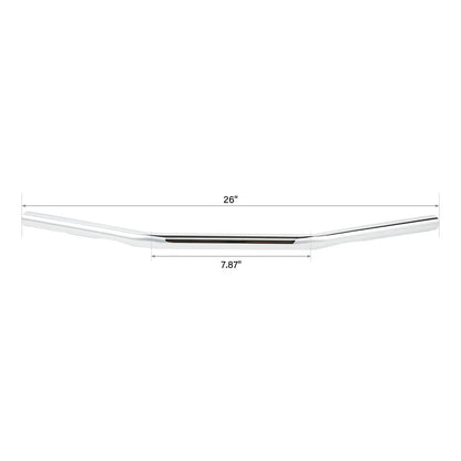 26 Wide 1 Fat Handlebar for Harley Softail Dyna Cafe Racer Chrome