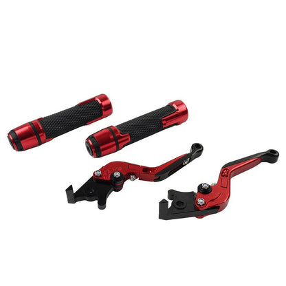 Red Extendable Brake Clutch Lever Grip Set for Yamaha YZF R3 MT-03 (2015-2023)