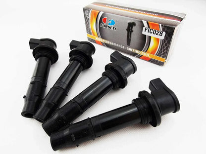 4 x FORSETI Ignition Stick Coil Spark Plug Caps for YAMAHA V-MAX 1700 (09-17)