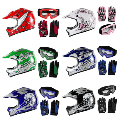 Youth ATV Helmet DOT Offroad Racing for Kids S M L XL