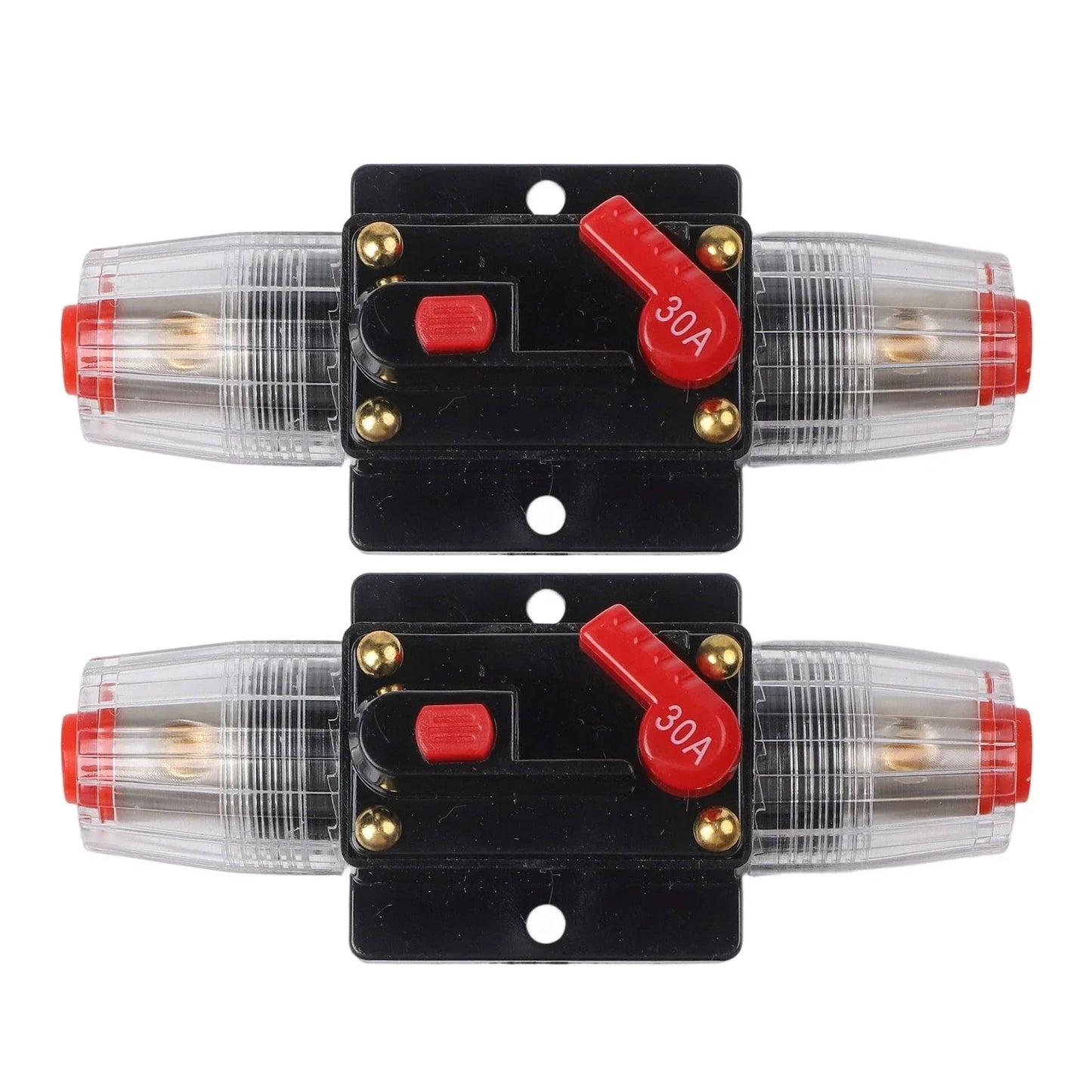 2 x 30A Resettable Fuse Circuit Breaker for Automotive Easy Installation