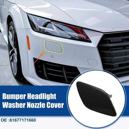 Front Bumper Headlight Washer Cover Cap for BMW 335i Glossy Black
