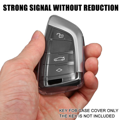 Key Fob Remote Cover TPU for BMW 1 2 3 5 6 X1 X3 Series Transparent