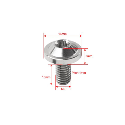 6 x Gold Alloy M6x10mm Torx Head Screws for Bike Motorcycle