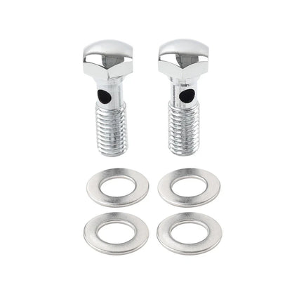 Chrome Head Breather Bolts for Harley Road King FLHR, Softail FXST (1994-1999)