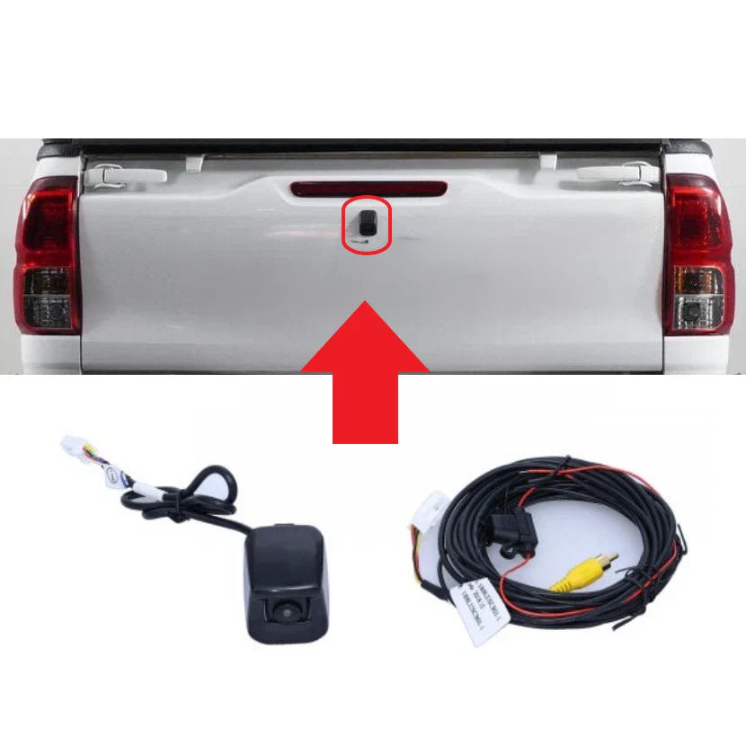 Tailgate Backup Reverse Camera Kit With 8m Cable for Toyota Hilux (2005–2015)