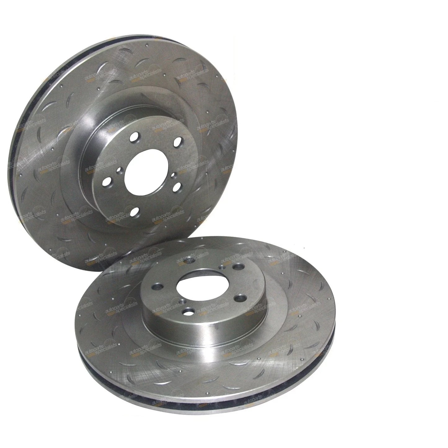 Front Drilled Slotted Disc Brake Rotors for Impreza WRX AWD (1998-2010)
