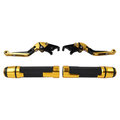 Gold Extendable Brake Clutch Levers Grip Set for BMW S1000R S1000RR (2010-2023)