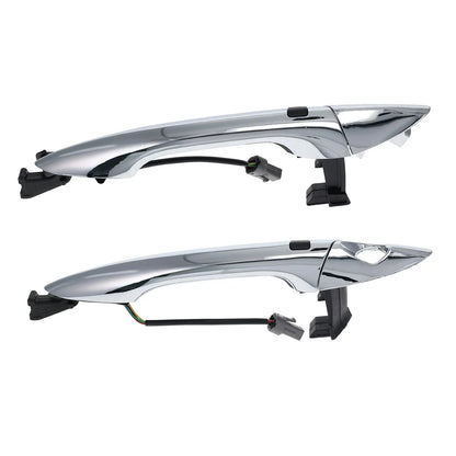 Set 2 LH+RH Door Handle Outer Chrome W/Sensor for Hyundai Elantra (2011–2016)