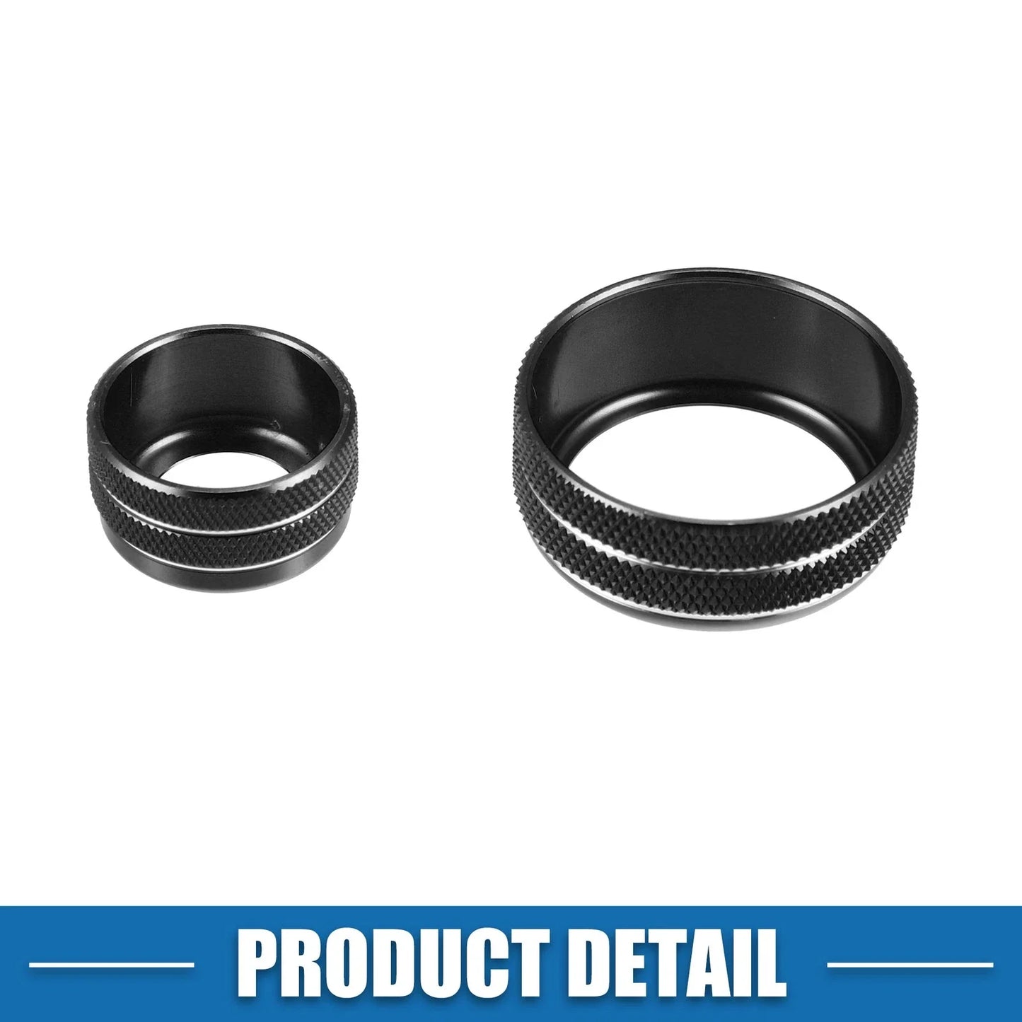 Knob Ring Cover for BMW F20 F22 F30 F31 Black Set of 3