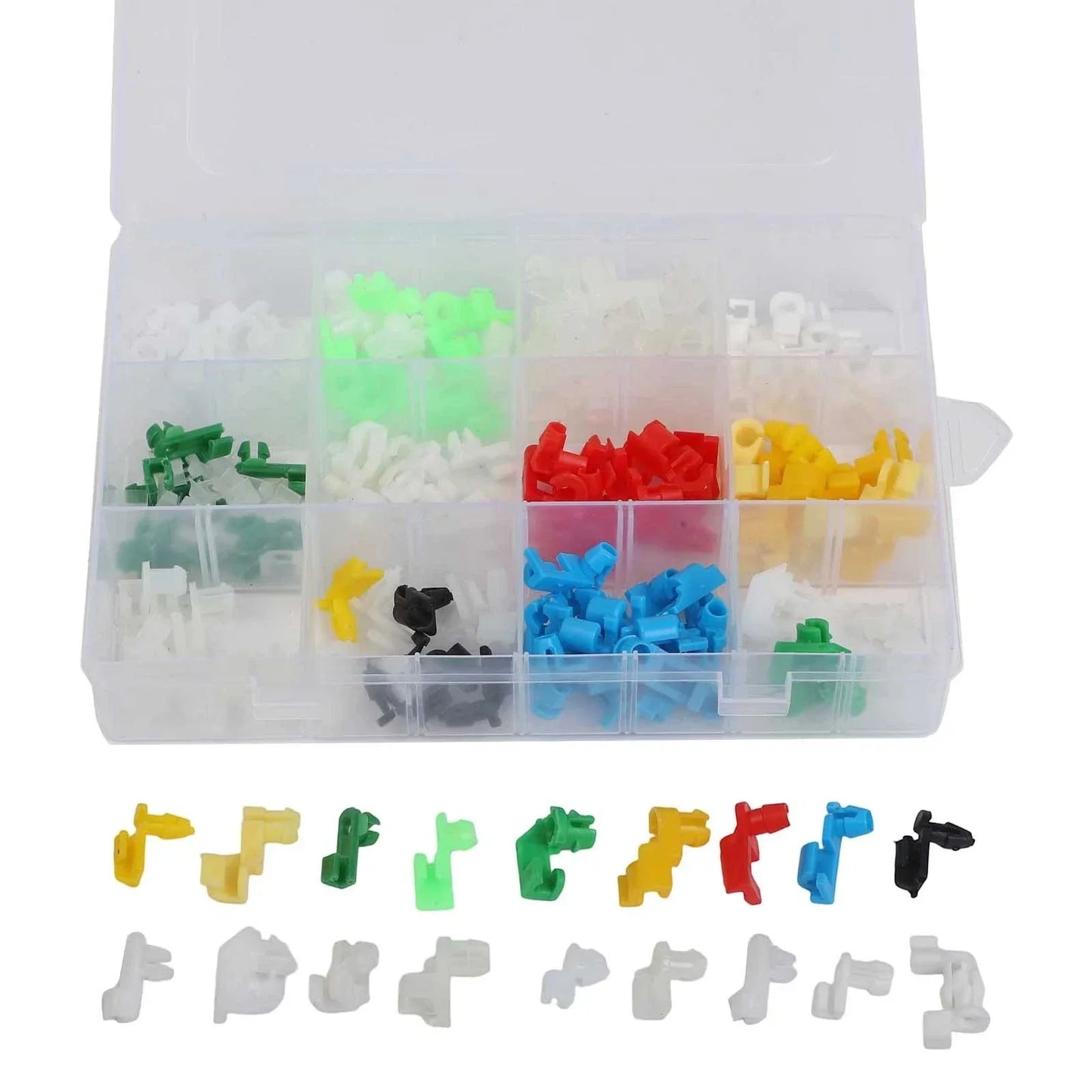 160x Door Lock Rod Clip Side Fasteners Car Wire Clips With Box for Car