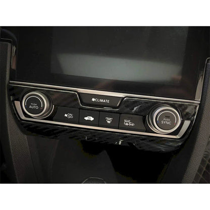 Carbon Fiber Look A/C Switch Cover Trim for 16-21 Honda Civic (2016-2021)
