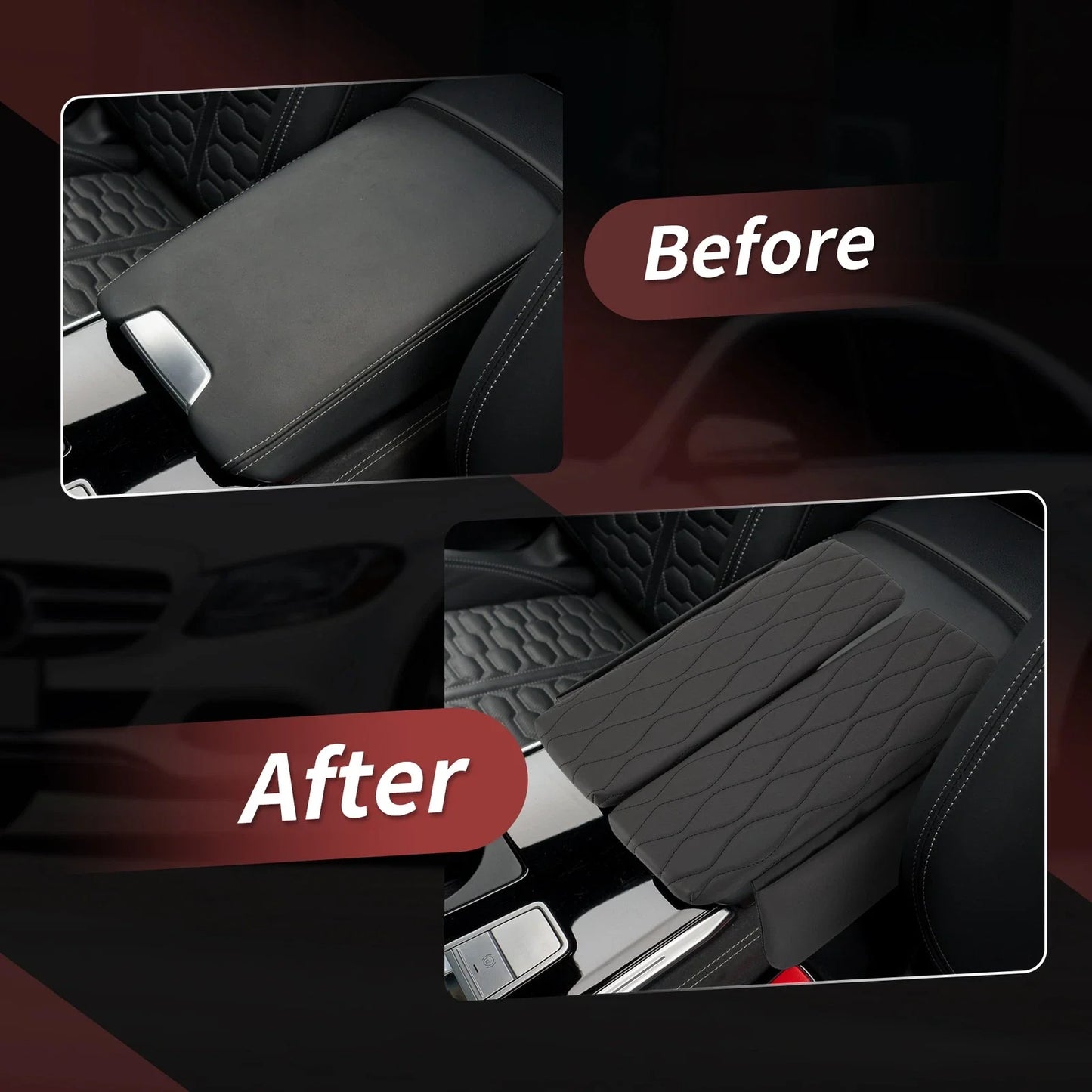 Center Console Cover Napapi PVC Armrest Cushion for BMW X5 G05 (2019 - 2025)