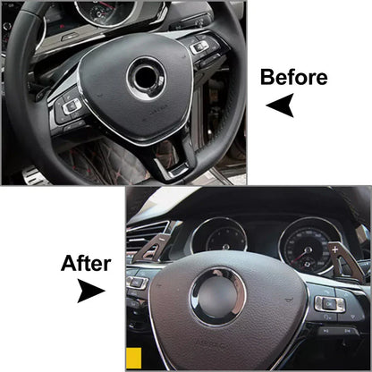 Red Steering Wheel Paddle Shifter Extensions for VW Golf 8, Atlas, Sharan, Touareg