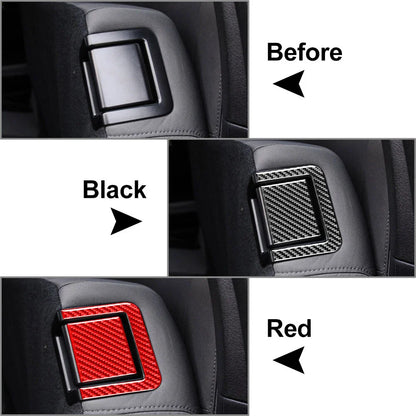 4x Carbon Fiber Rear Seat Adjustment Panel Cover for Toyota Tundra (14-21)