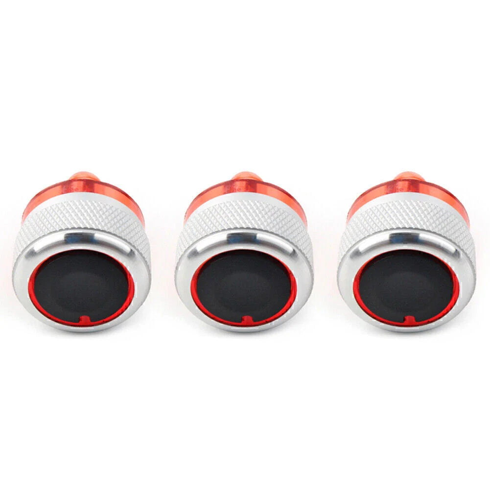 3 x ABS Switch Knob Heater Buttons A/C Covers for Peugeot 206 207 C2 (2000-2015)