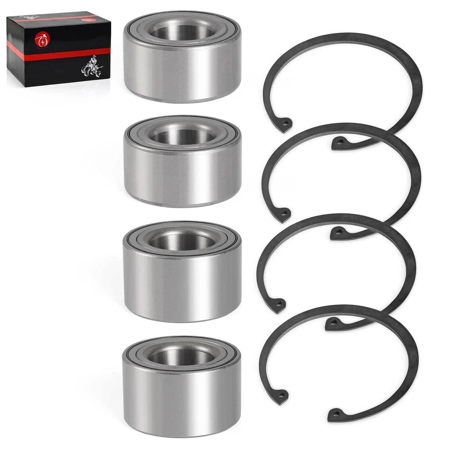 4x Front & Rear Wheel Bearing + Circlip for Kawasaki Teryx KRX 1000(2020–2024)