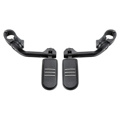 1 1/4'' Matte Long Angled Footpegs Mount Engine Guard Pegstreamliner