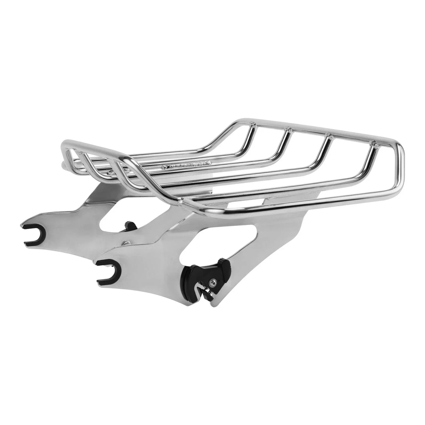 Chrome/Vivid Black Quick Release Luggage Rack for Harley Road Glide (2014-2025)