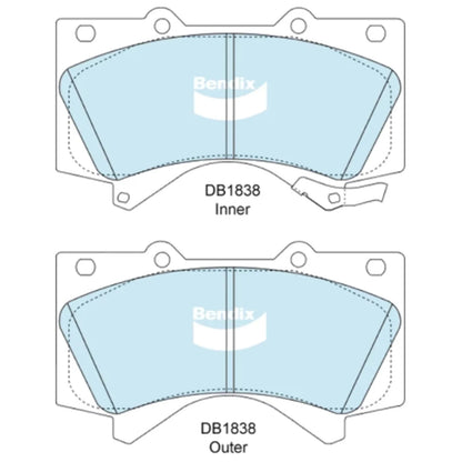 4WD Front Disc Brake Pad Set for Landcruiser URJ202 (2007–2021)