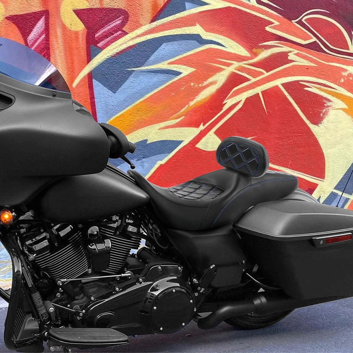 Driver & Passenger Seat Pad for Harley Electra Road King Glide (2009-2023)