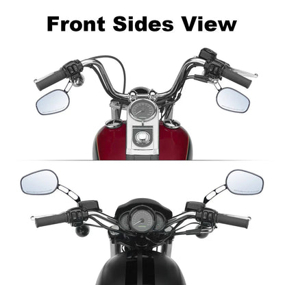 8mm Rear Black View Mirrors for Harley Touring Road King Street Glide Ultra