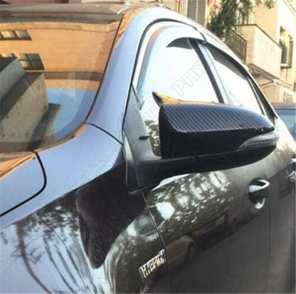 Carbon Fiber Look Rear View Side Mirror Cover Trim for Toyota Corolla (2014-2018)