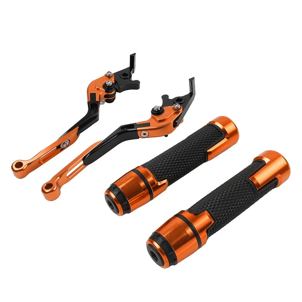 Orange Extendable Brake Clutch Levers Grips Set for BMW G310R G310GS (2017-2023)