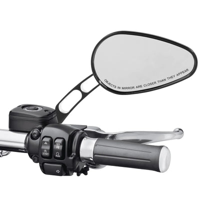 8mm Black Rear-View Mirrors for Harley Sportster Softail Electra Road Glide